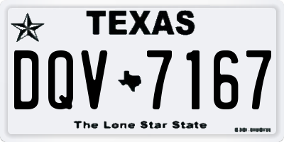 TX license plate DQV7167