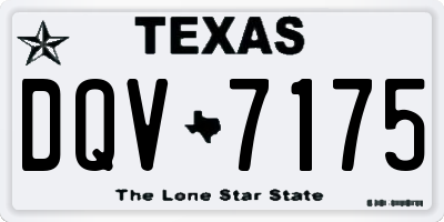 TX license plate DQV7175