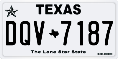 TX license plate DQV7187