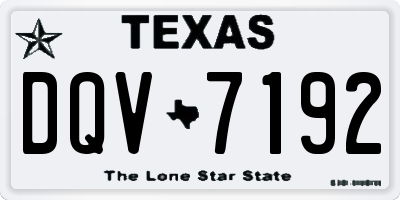 TX license plate DQV7192