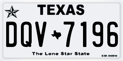 TX license plate DQV7196