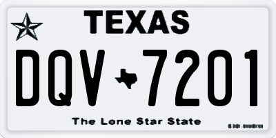TX license plate DQV7201