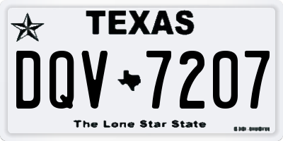 TX license plate DQV7207