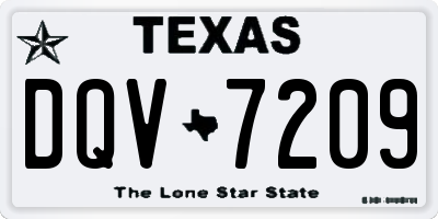 TX license plate DQV7209
