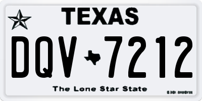 TX license plate DQV7212