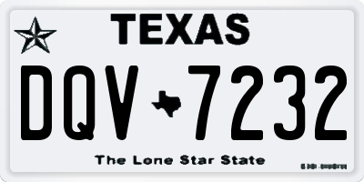 TX license plate DQV7232