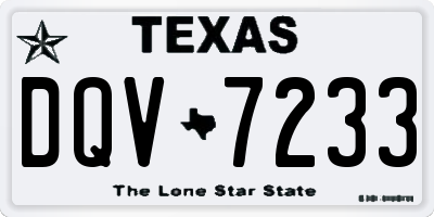 TX license plate DQV7233