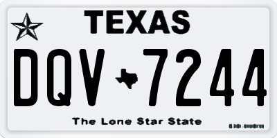 TX license plate DQV7244