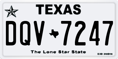 TX license plate DQV7247