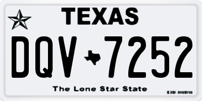 TX license plate DQV7252