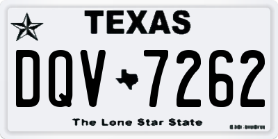TX license plate DQV7262