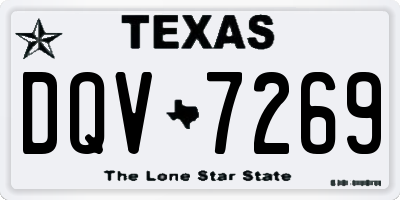 TX license plate DQV7269