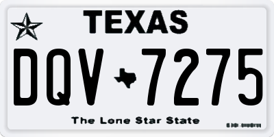 TX license plate DQV7275