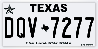 TX license plate DQV7277
