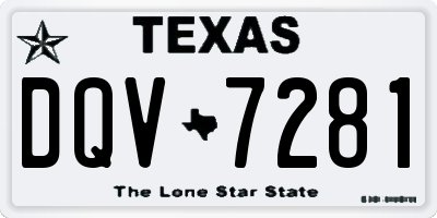 TX license plate DQV7281