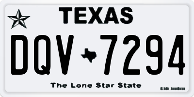 TX license plate DQV7294