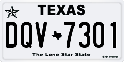 TX license plate DQV7301