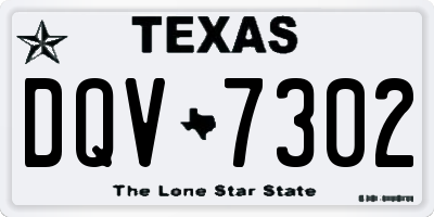 TX license plate DQV7302
