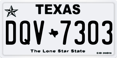 TX license plate DQV7303