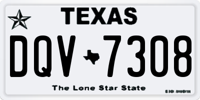 TX license plate DQV7308