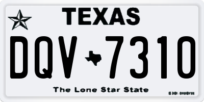 TX license plate DQV7310