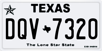 TX license plate DQV7320
