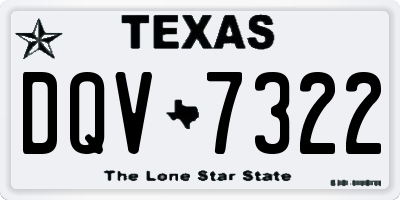TX license plate DQV7322