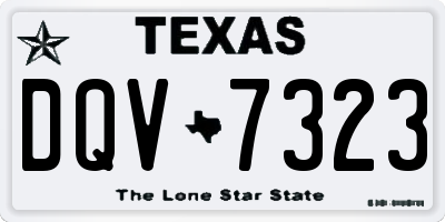TX license plate DQV7323