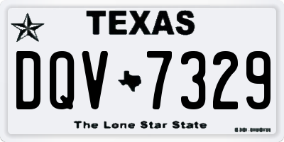TX license plate DQV7329