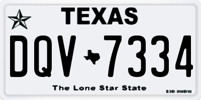TX license plate DQV7334