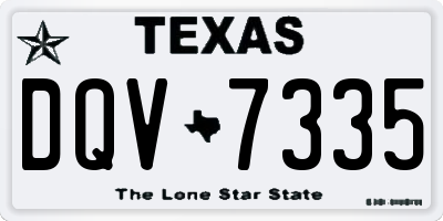 TX license plate DQV7335