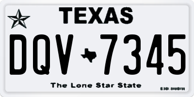 TX license plate DQV7345