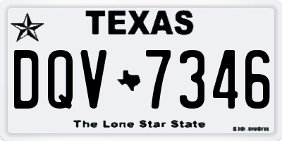 TX license plate DQV7346