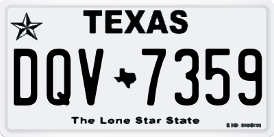 TX license plate DQV7359
