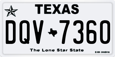 TX license plate DQV7360