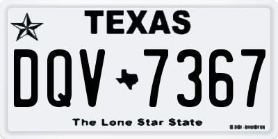 TX license plate DQV7367