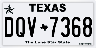 TX license plate DQV7368