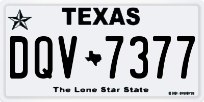 TX license plate DQV7377