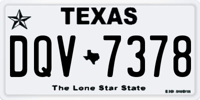 TX license plate DQV7378