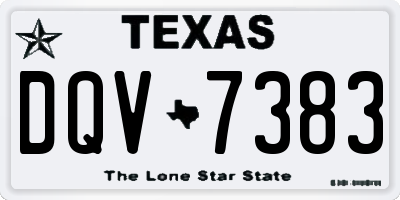 TX license plate DQV7383