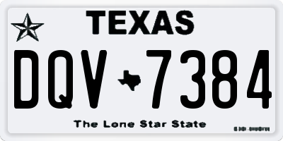 TX license plate DQV7384