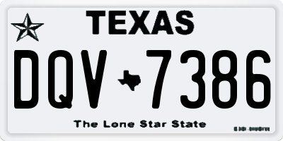 TX license plate DQV7386