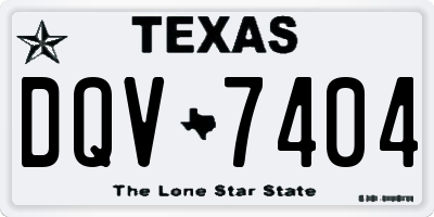 TX license plate DQV7404