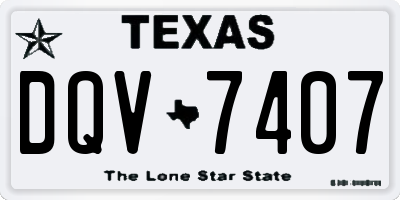 TX license plate DQV7407