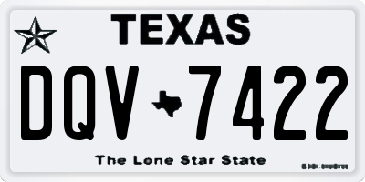 TX license plate DQV7422