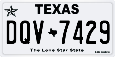 TX license plate DQV7429