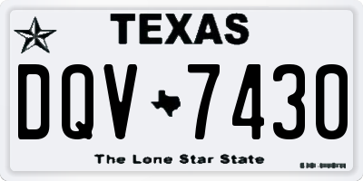 TX license plate DQV7430