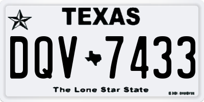 TX license plate DQV7433