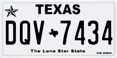 TX license plate DQV7434