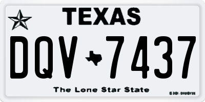 TX license plate DQV7437